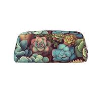 NBSKSDLK Jolie trousse de maquillage pour plantes grasses pour femmes et hommes, petite trousse de maquillage de voyage avec fermeture éclair, trousse de toilette esthétique, sac de rangement tendance