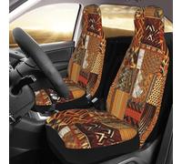 NBSKSDLK Lot de 2 housses de siège avant imperméables en tissu africain patchwork pour voitures, camions et VUS, housses de siège de voiture universelles respirantes - Housse intérieure de voiture