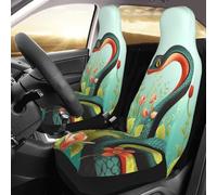 NBSKSDLK Lot de 2 housses de siège avant imperméables - Motif serpent et fleur - Pour voitures, camions et SUV - Respirantes - Universelles - Housse intérieure de voiture