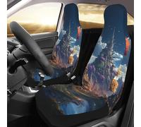 NBSKSDLK Lot de 2 housses de siège avant imperméables pour voitures, camions et VUS, housses de siège universelles respirantes pour intérieur de voiture