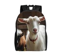NBSKSDLK Sac à dos pour ordinateur portable motif chèvre mignon pour voyage, sac à dos universitaire imperméable pour homme et femme, sac à dos décontracté