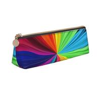 NBSKSDLK Trousse à crayons aux couleurs de l'arc-en-ciel pour femmes et hommes, trousse à crayons esthétique, trousse de maquillage de voyage, petite trousse de maquillage avec fermeture éclair, sac