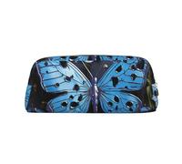 NBSKSDLK Trousse de maquillage à l'eau en forme de papillon bleu pour homme et femme, petite trousse de maquillage de voyage avec fermeture éclair, trousse de toilette esthétique, pochette à monnaie