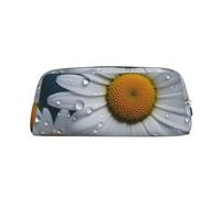 NBSKSDLK Trousse de maquillage à motif de marguerites pour femmes et hommes, petite trousse de maquillage de voyage avec fermeture éclair, trousse de toilette esthétique, sac de rangement tendance