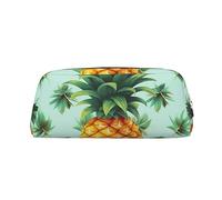 NBSKSDLK Trousse de maquillage à motif fruits tropicaux et ananas pour homme et femme - Petite trousse de toilette à fermeture éclair - Esthétiques - Sacs de rangement tendance en cuir pour pièces de