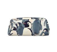 NBSKSDLK Trousse de maquillage à motif pingouin mignon pour femmes et hommes, petite trousse de maquillage de voyage avec fermeture éclair, trousse de toilette esthétique, sac de rangement tendance