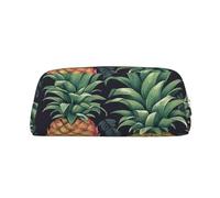 NBSKSDLK Trousse de maquillage ananas pour femmes et hommes, petite trousse de maquillage de voyage avec fermeture éclair, trousse de toilette esthétique, sac de rangement tendance, pochette de