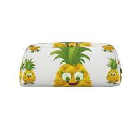 NBSKSDLK Trousse de maquillage ananas pour femmes et hommes, petite trousse de maquillage de voyage avec fermeture éclair, trousse de toilette esthétique, sac de rangement tendance, pochette de