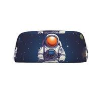 NBSKSDLK Trousse de maquillage astronaute de l'espace pour femmes et hommes, petite trousse de maquillage de voyage avec fermeture éclair, trousse de toilette esthétique, sac de rangement tendance