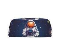 NBSKSDLK Trousse de maquillage astronaute de l'espace pour femmes et hommes, petite trousse de maquillage de voyage avec fermeture éclair, trousse de toilette esthétique, sac de rangement tendance