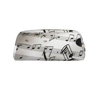NBSKSDLK Trousse de maquillage avec imprimé notes de musique pour femmes et hommes, petite trousse de maquillage de voyage avec fermeture éclair, trousse de toilette esthétique, sac de rangement