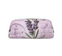 NBSKSDLK Trousse de maquillage avec tampon lavande pour homme et femme - Petite trousse de maquillage de voyage avec fermeture éclair - Trousse de toilette esthétique, sac de rangement tendance en