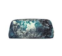 NBSKSDLK Trousse de maquillage Blue Moon pour femmes et hommes, petite trousse de maquillage de voyage avec fermeture éclair, trousse de toilette esthétique, sac de rangement tendance, pochette de