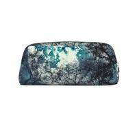 NBSKSDLK Trousse de maquillage Blue Moon pour femmes et hommes, petite trousse de maquillage de voyage avec fermeture éclair, trousse de toilette esthétique, sac de rangement tendance, pochette de