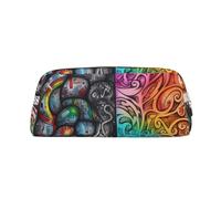 NBSKSDLK Trousse de maquillage cerveau gauche et droit pour femme et homme - Petite trousse de maquillage de voyage à fermeture éclair - Sacs de rangement esthétiques - Sacs de rangement tendance en