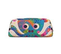 NBSKSDLK Trousse de maquillage colorée en forme de pieuvre pour femmes et hommes, petite trousse de maquillage de voyage avec fermeture éclair, trousse de toilette esthétique, sac de rangement