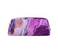 NBSKSDLK Trousse de maquillage colorée en marbre violet pour homme et femme - Petite trousse de maquillage de voyage avec fermeture éclair - Trousse de toilette esthétique, sac de rangement tendance