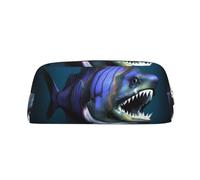 NBSKSDLK Trousse de maquillage cool en forme de poisson pour femmes et hommes, petite trousse de maquillage de voyage avec fermeture éclair, trousse de toilette esthétique, sac de rangement tendance