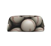 NBSKSDLK Trousse de maquillage de baseball pour homme et femme - Petite trousse de maquillage de voyage avec fermeture éclair - Trousse de toilette esthétique en cuir, Or, One Size