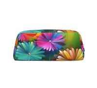 NBSKSDLK Trousse de maquillage de style abstrait avec fleurs colorées pour femmes et hommes, petite trousse de maquillage de voyage, trousse de toilette esthétique, sac de rangement tendance, pochette