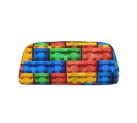 NBSKSDLK Trousse de maquillage en brique colorée pour femmes et hommes, petite trousse de maquillage de voyage avec fermeture éclair, trousse de toilette esthétique, sac de rangement tendance