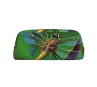 NBSKSDLK Trousse de maquillage en forme de libellule pour homme et femme - Petite trousse de maquillage de voyage à fermeture éclair - Trousse de toilette esthétique, sac de rangement tendance en cuir