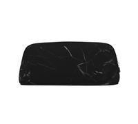 NBSKSDLK Trousse de maquillage en marbre noir pour femmes et hommes, petite trousse de maquillage de voyage avec fermeture éclair, trousse de toilette esthétique, sac de rangement tendance, pochette