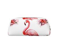 NBSKSDLK Trousse de maquillage flamant rose pour homme et femme - Petite trousse de maquillage de voyage avec fermeture éclair - Trousse de toilette esthétique en cuir, doré, One Size