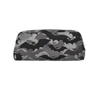 NBSKSDLK Trousse de maquillage grise avec motif chauve-souris d'Halloween pour femmes et hommes, petite trousse de maquillage de voyage à fermeture éclair, trousse de toilette esthétique, sac de