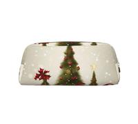 NBSKSDLK Trousse de maquillage « Merry Christmas » pour femmes et hommes, petite trousse de maquillage de voyage avec fermeture éclair, trousse de toilette esthétique, sac de rangement tendance