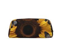NBSKSDLK Trousse de maquillage papillon et tournesol pour homme et femme - Petite trousse de maquillage de voyage avec fermeture éclair - Trousse de toilette esthétique, sac de rangement tendance en