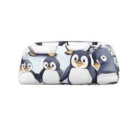 NBSKSDLK Trousse de maquillage pour femme et homme avec fermeture éclair - Motif pingouins mignons, Argenté, One Size