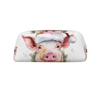 NBSKSDLK Trousse de maquillage souriante pour femmes et hommes - Petite trousse de maquillage de voyage avec fermeture éclair - Trousse de toilette esthétique, sac de rangement tendance en cuir pour