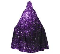 NBSNGSLS Belle cape à capuche avec imprimé pailleté violet pour homme et femme