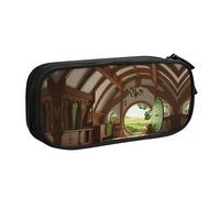 NBSNGSLS Belle trousse à crayons avec imprimé village élégant - Organisez vos articles de papeterie avec élégance, Noir , Taille unique, Sac à dos enfant