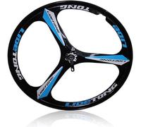 NBTRXWAFR Ensemble De Roues De VTT 26/27,5/29 Pouces Impeller Avant De Vélo De Montagne, Ensemble De Roues Arrière Intégré À 3 Rayons avec Frein À Disque en Alliage De Magnésium.,Bleu,27.5inch
