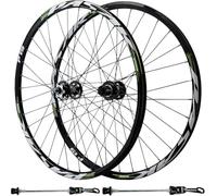 NBTRXWAFR Ensemble De Roues pour Vélo Tout Terrain De 24 Pouces, Moyeu HG en Alliage D'aluminium À Dégagement Rapide, Frein À Disque, Roue Avant/Arrière Compatible avec 7-12 Vitesses Et Pneus.,Noir
