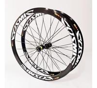 NBTRXWAFR Jeu De Roues De Vélo De Route 700C*23C-25C-28C 40/50MM en Alliage D'aluminium, Jante À Frein C/V, Axé Rapide, 20H, Moyeu 120 Clics pour 7, 8, 9, 10, 11 Vitesses.,Blanc,50mm