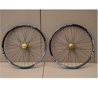 NBTRXWAFR Jeu De Roues De VTT 24/26/27,5/29 Pouces, Cassette 8-11 Vitesses, Jeu De Roues avec Blocage Rapide, Moyeux À Disque 32H, Support À Roulements Étanches.,d'or,27.5inch