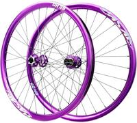 NBTRXWAFR Jeu De Roues en Alliage D'aluminium pour VTT De 26/27,5/29 Pouces pour Axe Traversant Boost avec Frein À Disque, Moyeux 32H pour Cassettes 8-12 Vitesses.,Violet,26inch