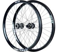 NBTRXWAFR Jeu De Roues en Alliage D'aluminium pour VTT De 26/27,5/29 Pouces pour Axe Traversant Boost avec Frein À Disque, Moyeux 32H pour Cassettes 8-12 Vitesses.,Noir,27.5inch