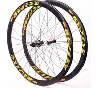 NBTRXWAFR Jeu De Roues en Carbone 700C avec Freins V De 38 Mm De Profondeur, Roues De Vélo De Route Clincher, Jeu De Roues pour Vélo De Course Compatible avec 8, 9, 10, 11 Vitesses.,Jaune