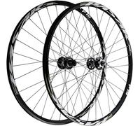 NBTRXWAFR Jeu De Roues VTT 26"/27,5"/29", Frein À Disque, Jantes en Aluminium 32H Et Moyeux HG, Roue Avant 100X9mm / Roues Arrière Compatibles avec 135X10mm Et Vitesses 7-12.,Noir,27.5inch