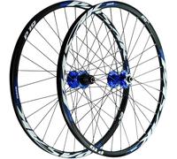 NBTRXWAFR Jeux De Roues De VTT 26 27,5 29, Roues De Montagne en Alliage À Double Paroi avec Freins À Disque 32H, Roues De Vélo avec Moyeu HG Compatible avec des Cassettes 7-12 Vitesses.,Bleu,29inch