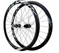 NBTRXWAFR Paire De Roues De Route 700C, Jantes De 36 Mm, Roues C/V À Double Paroi, Rayons Droits 24 Heures, Moyeux À Dégagement Rapide pour Cassette 8-12 Vitesses,Noir
