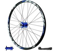 NBTRXWAFR Paire de Roues de vélo VTT 26/27,5/29 Pouces Frein à Disque 142 mm Axe traversant HG Moyeu à roulement scellé Vélo Avant Arrière Jante pour Cassette 7-11 Vitesses,Thru axle Front,26inch