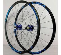 NBTRXWAFR Paire De Roues De Vélo VTT 26/27,5/29 Pouces Paire De Roues De Vélo Frein À Disque Jante À Double Paroi Ultralégère À Dégagement Rapide 7-12 Vitesses,Bleu,26inch
