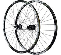 NBTRXWAFR Paire De Roues De Vélos De Montagne 26/27.5/29In Jantes À Double Paroi Roues À Blocage Rapide Frein À Disque 32H Moyeu Avant Et Arrière pour Cassette 7-12 Vitesses,Vert,29inch