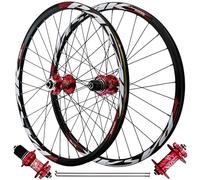 NBTRXWAFR Paire de Roues VTT 26/27,5/29 Pouces, Jante de vélo en Alliage d'aluminium HG roulement étanche 142 mm axe traversant Jante 32H pour Cassette 7-12 Vitesses,Thru axle Pair,29inch