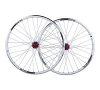 NBTRXWAFR Paire De Roues VTT Frein À Disque 26 Pouces Jantes De Vélo De Montagne Roue De Vélo À Dégagement Rapide Vélo 32 Rayons pour Cassette De Volant 7-10 Vitesses,Blanc
